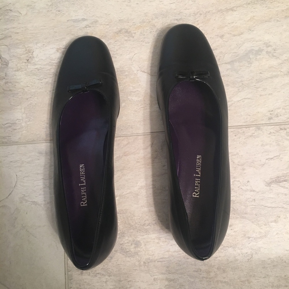 Ralph Lauren Purple Label Black Flats